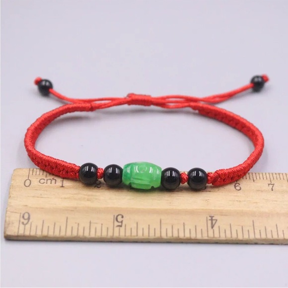 💖 Jade Macrame Bracelet 7”-8” adjustable NEW - Picture 4 of 5